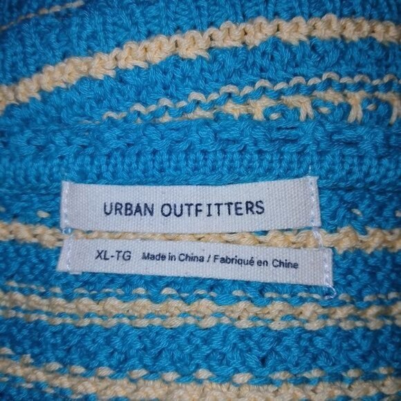 Urban Outfitters Blue Striped Crochet Halter Crop Top - Picture 5 of 6